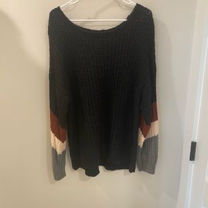 Maurices Striped Sleeve Sweater